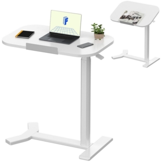 FLEXISPOT Beistelltisch Elektrisch Höhenverstellbar Beistelltisch C-Form Laptoptisch, mit stufenloser Höhenverstellung, 360° Rollen & einfacher Montage