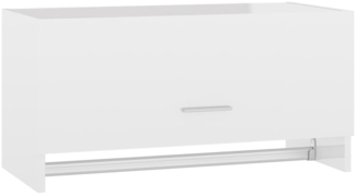 vidaXL Kleiderschrank Hochglanz-Weiß 70x32,5x35 cm Holzwerkstoff 808248
