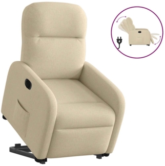 vidaXL Relaxsessel mit Aufstehhilfe Elektrisch Creme Stoff 3303000