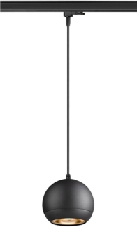SLV LIGHT EYE® 150, 3~ Pendelleuchte, GU10, Pendellänge 150cm, 1x max. 13W, matt schwarz - Leuchten mit 3 Phasen Adapter 230V