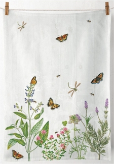 Ambiente® Geschirrtuch Herb garden, (1-tlg, 1-teilig), Geschirrtücher ca. 50x70cm Baumwolle