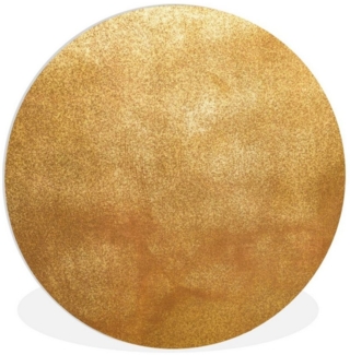 MuchoWow Gemälde Eisen - Rost - Gold - Metall - Luxus, Fotodruck (1 St), Kreis Wanddekoration, Rundes Wandbild, 30x30 cm