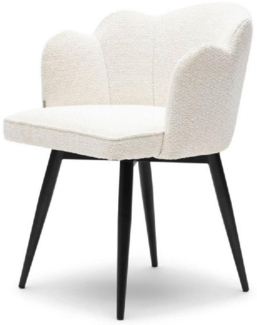 Rivièra Maison Stuhl drehbarer Esszimmerstuhl Dauphine Dining Armchair Peluche Bouclé Simpl