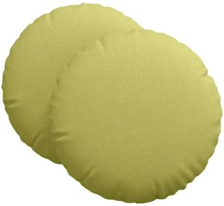 vidaXL Sitzkissen 2 pcs Hellgrün Ø60 x 21 cm Stoff 42014204