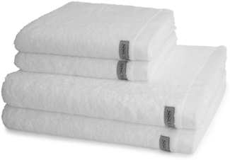 Ross Sinfonie 4 tlg. Frottier-Set - 2 X Handtuch (50 X 100cm) und 2 X Duschtuch (70 X 140cm) - 500 g/m2 - Kiesel