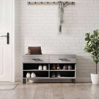 vidaXL Schuhbank Grau Sonoma 102x35x55 cm Holzwerkstoff 829770