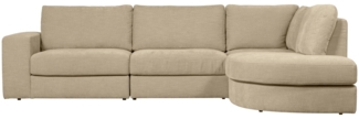 Ecksofa Family aus Webstoff Rechts, Sand