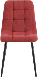 2er Set Esszimmerstuhl FANOR - Cord Bordeauxrot 45x55x84 cm | Essstühle Esszimmerstühle Küchenstühle Wohnzimmerstühle