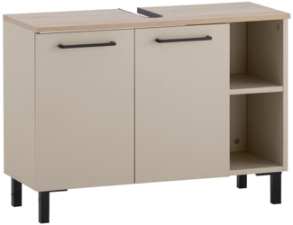 Waschbeckenunterschrank Mailand / Malo, Holzwerkstoff, Beige, 80 x 58 x 32 cm