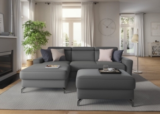 sit&more Ecksofa Scarlett L-Form, inklusive Kopfteilverstellung, wahlweise mit Bettfunktion, Bettkasten