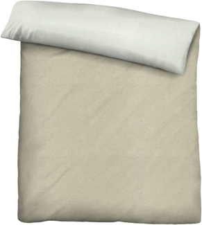 biberna Melange-Flanell Bettwäsche 0840500 MELANGE UNI, kitt, 1x 155x220 cm + 1x 80x80 cm