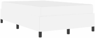 vidaXL Bettrahmen mit Matratze Weiß 120 x 190 cm Stoff 3398990