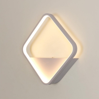 Goeco Wandleuchte Quadratische LED-Wandlampe aus Aluminium, Innenbeleuchtung, LED, Warmweiß, 3000K, 20W, 25 x 25 x 5 cm