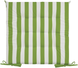 Wasserdichtes Stuhlkissen Outdoor GARTEN 02 40 x 40 x 5 hellgrün Streifen