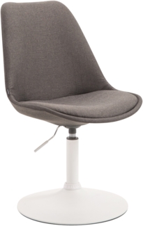 CLP Esszimmerstuhl Maverick Stoff drehbar und stufenlos verstellbar,dunkelgrau weiß