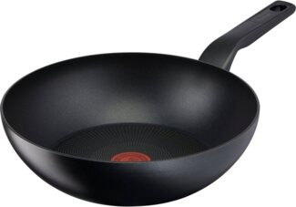 Tefal Wok Titanium Force Wok-Pfanne, Induktion, Ø 28 cm, Aluminium, extra haltbare Antihaft-Beschichtung, Thermo Signal, tiefe Form