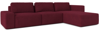 AX LIVING Couch XXL L Form Arkleton Ecksofa Groß Bordeaux 360 cm R