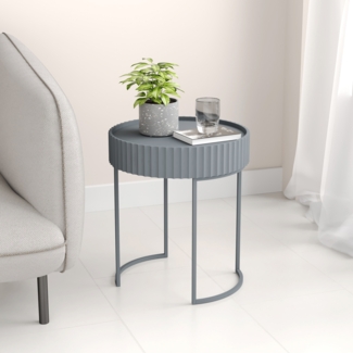 Beistelltisch Rill 46xØ40 cm Grau [en. casa]