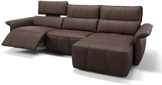 Sofanella Ecksofa ADRIA Ledersofa Eckcouch Echtleder in Braun
