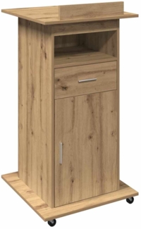 vidaXL Podium mit Regal Artisan-Eiche 55 x 55 x 107 cm Holzwerkstoff 862298