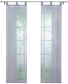 Joyswahl Gardine, Schlaufen (2 St), halbtransparent, 2er Set, Voile, Ausbrenner in Zweig-Muster