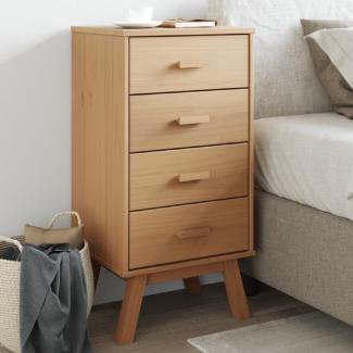 vidaXL Nachttisch OLDEN Braun Massivholz Kiefer 358585