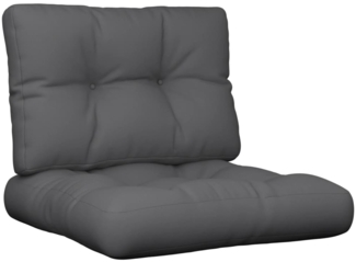 vidaXL Palettenkissen 2-tlg. Anthrazit Stoff