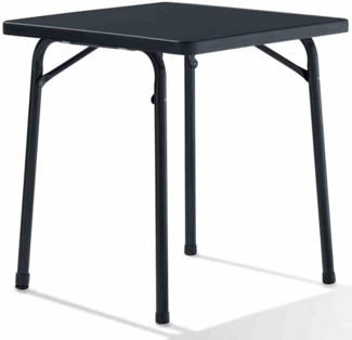 SIEGER Tisch 211/G 70 x 70 cm grau Gestell aus Stahl in eisengrau, Tischplatte aus Mecalit®-Pro in anthrazit