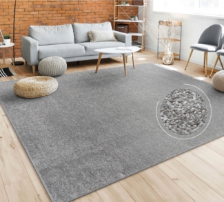Paco Home Teppich Porto 890, rechteckig, Höhe: 13 mm, Kurzflor, Uni-Farben, ideal im Wohnzimmer & Schlafzimmer