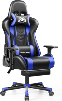 OneGame Gaming Stuhl groß hoher PU-Leder Armlehnen PC-Bürostuhl ergonomisch