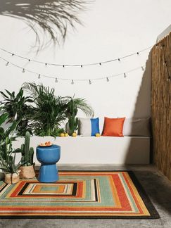 benuta Outdoorteppich Ria, rechteckig, Höhe: 5 mm, Kunstfaser, Berber, Ethno-Style, Wohnzimmer