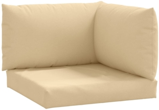 vidaXL Palettenkissen 3-tlg. Melange Beige Stoff