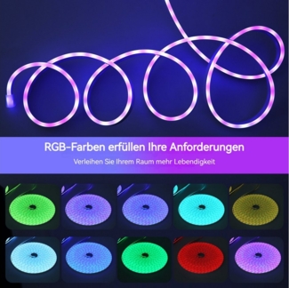 BlingBin LED Stripe LED Neon Led Strip RGB Streifen mit Fernbedienung/APP Steuerung, 600-flammig, LED Band Außen Innen Musik Sync DIY für Zimmer Raum Wand Gaming