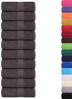 vidaXL Seiftücher 10 Stk. Anthrazit 30x30 cm 360 g/m² 100% Baumwolle 136675
