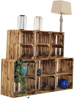 Obstkisten Holzkisten Regal 50 x 40 x 30 cm und 40 x 302 x 26 6er SET Quer