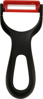 Fackelmann Ziehschäler Ergonomic, Sparschäler, Gemüseschäler, Keramik, PP, schwarz, rot, 13. 5 cm, 41977