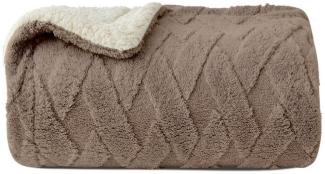 Wohndecke MT09, KEAYOO, Sherpa Fleece Warm Decke Kuscheldecken für Bett, Sofa und Couch