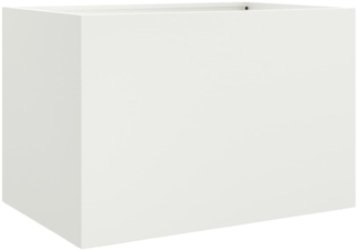 vidaXL Pflanzkübel Weiß 62x47x46 cm Stahl 841602