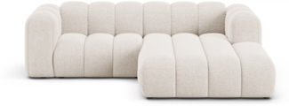 Micadoni Modulares Ecksofa Lupine 3-Sitzer Rechts Chenille Eden Helles Beige
