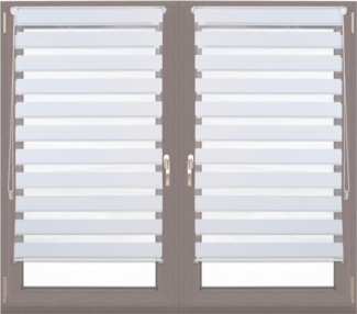 2 x Doppelrollo Klemmfix Weiß 70x150 cm