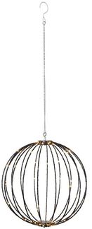 Star Trading 860-96 LED-3D-Kugel Mounty schwarz, ca. 40x40 cm, Kunststoff,126 warmwhite LED, 8 Funktionen,outdoor, Trafo, faltbar,
