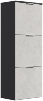 Schuhschrank Domus-L 3 Klappen 12 Paar Schuhe Stein : Stein / Grafit