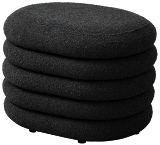 SVITA Sitzhocker BLOSSOM S, Pouf, Sitzbank, mit Stauraumfach, Bouclé-Bezug, bequeme Polsterung