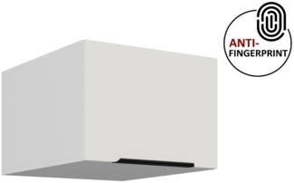 Küchen Aufsatzschrank 50 cm ARIA Weiss ultra matt + Weiss matt, hochwertige Fronten mit Anti Fingerprint Beschichtung Küchenzeile Küchenblock