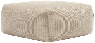 icon Sitzsack Modulares Hocker aus Cord Flauschig „Zen“, Schaumstoff Füllung, für Wohnzimmer, für Schlafzimmer