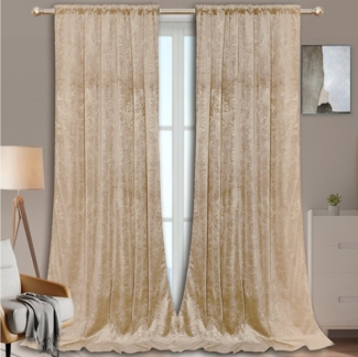 BTTO V&G Vorhang Gardinen Blickdicht Vorhang Samt Velvet Kräuselband (2 St), blickdicht, Vorhang Wohnzimmer