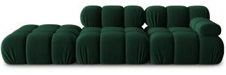 Micadoni Modulares Sofa Bellis 4-Sitzer Links Samtstoff Flaschengrün