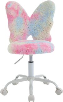 WAHSON OFFICE CHAIRS Kinderstuhl aus Kunstfell höhenverstellbar drehbar Kinderschreibtischstuhl