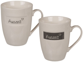 Tasse - Auszeit - aus Keramik - 10 cm - 1 Stück