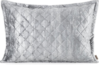Eurofirany Kissenbezug BLINK43, Zierkissenhülle 45x45 cm oder 50x70 cm gesteppt mit silbernem Dekor